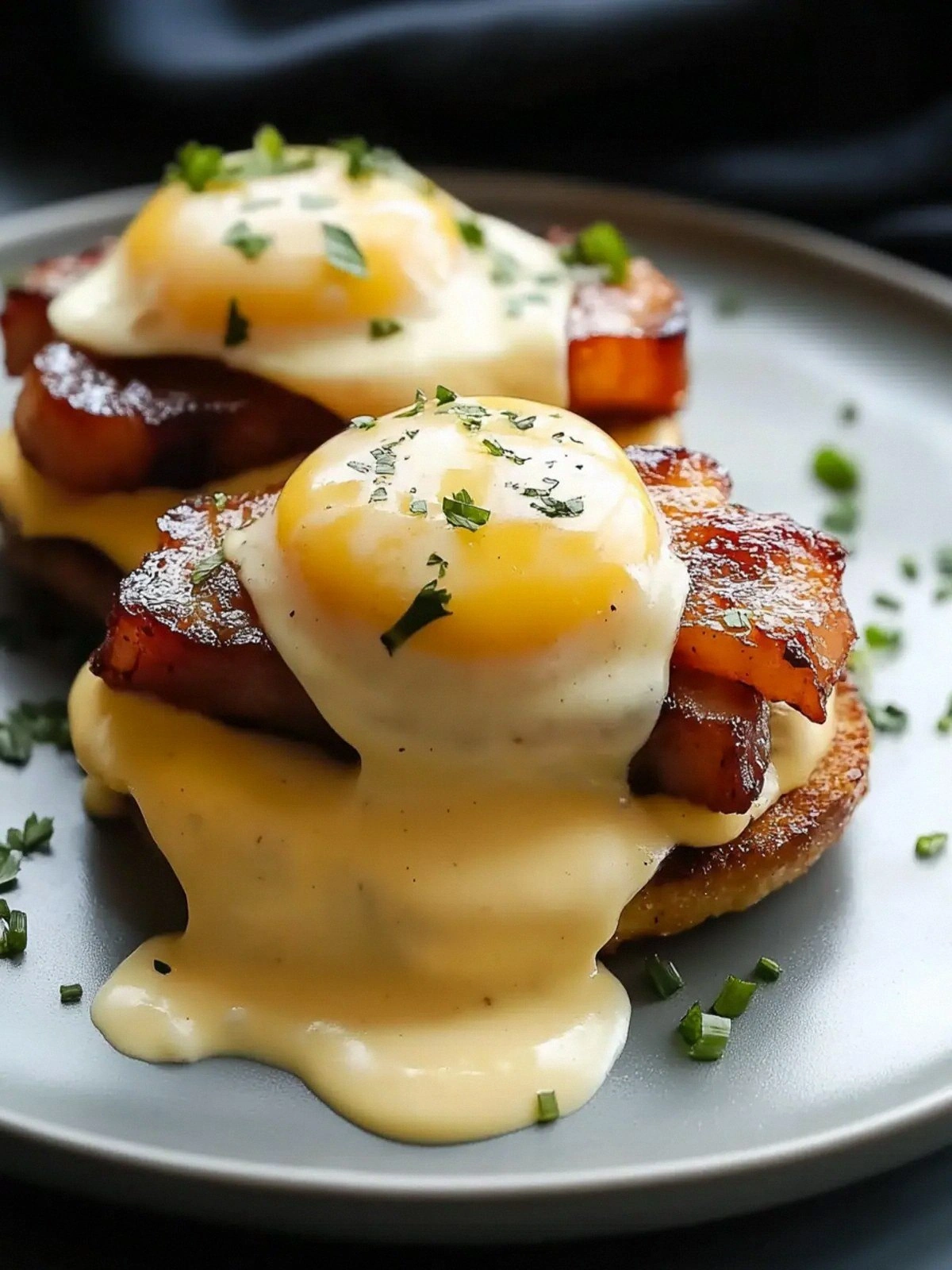 Gourmet Pork Belly Eggs Benedi