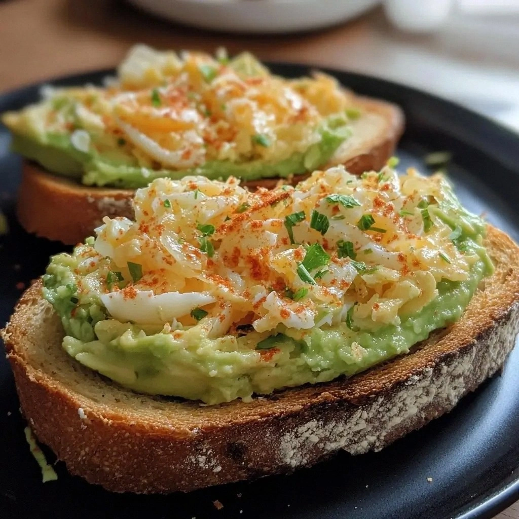 Grated Egg Avocado Toast Recip