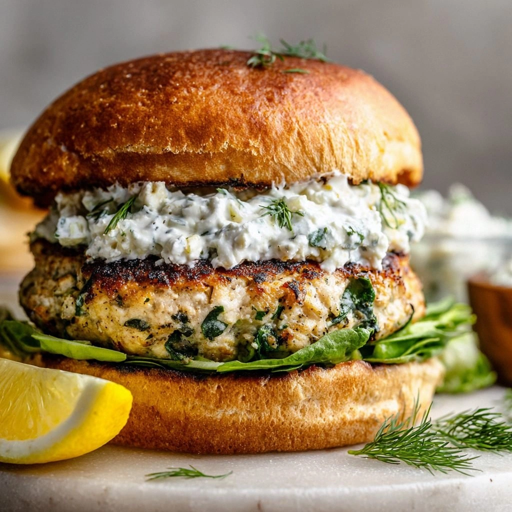 Greek Chicken Burgers with Tza