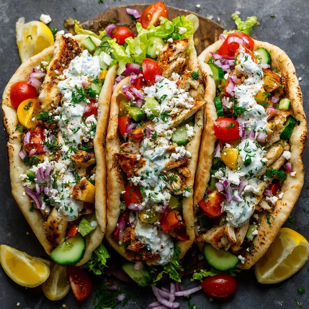 GREEK CHICKEN GYROS WITH TZATZ