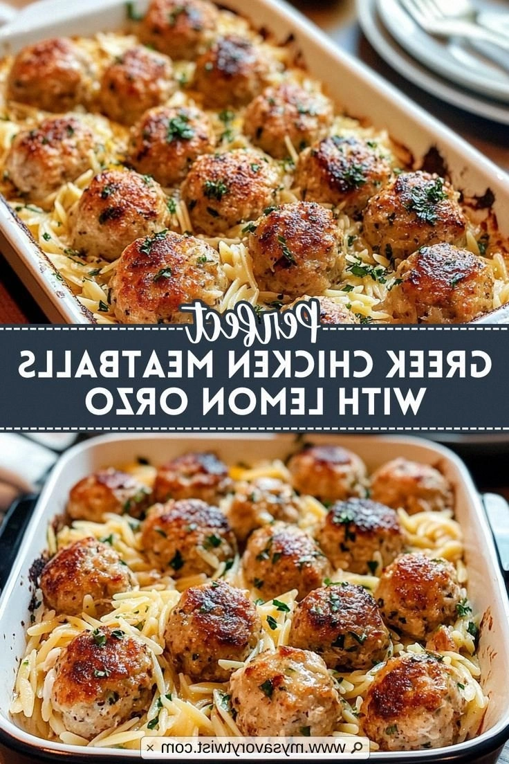 Greek Chicken Meatballs with L