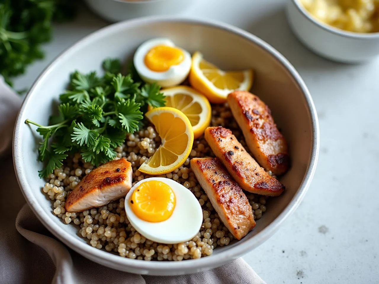 Greek Chicken Quinoa Bowl