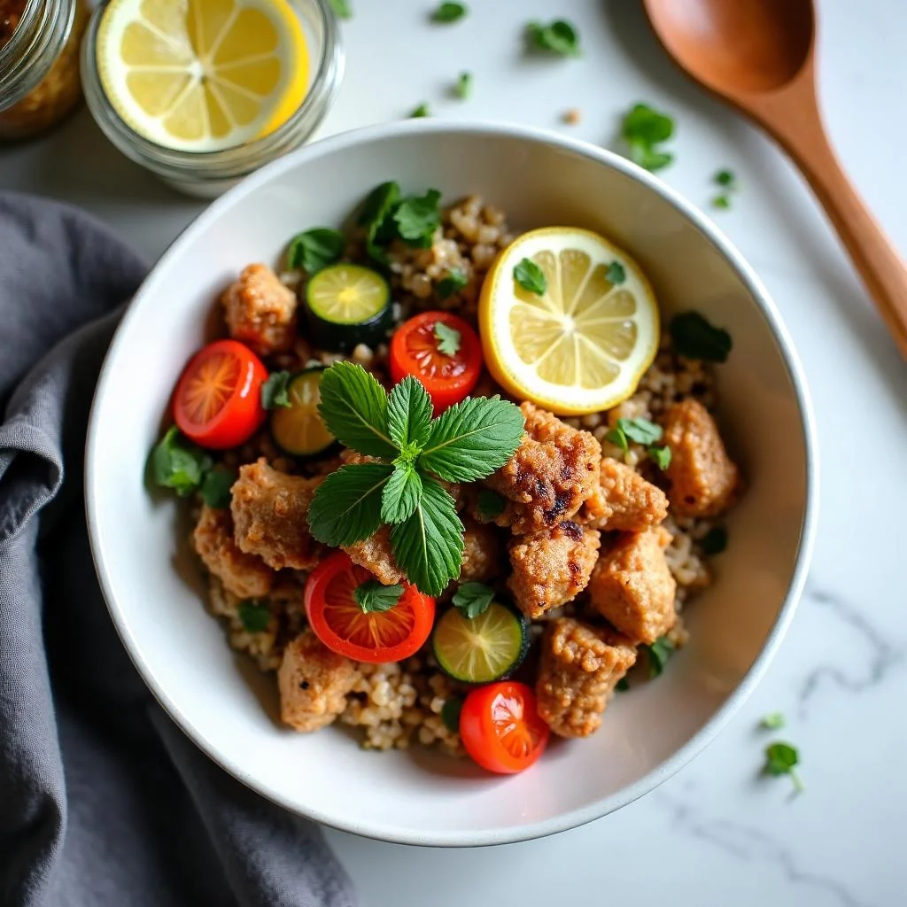 Greek Chicken Quinoa Bowls