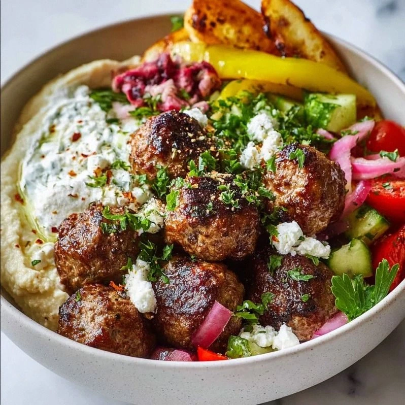 Greek Meatball Bowl