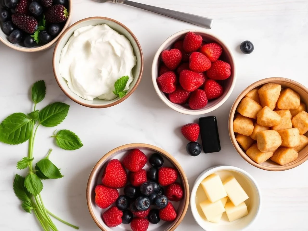 Ingredients for Greek Yogurt Parfait
