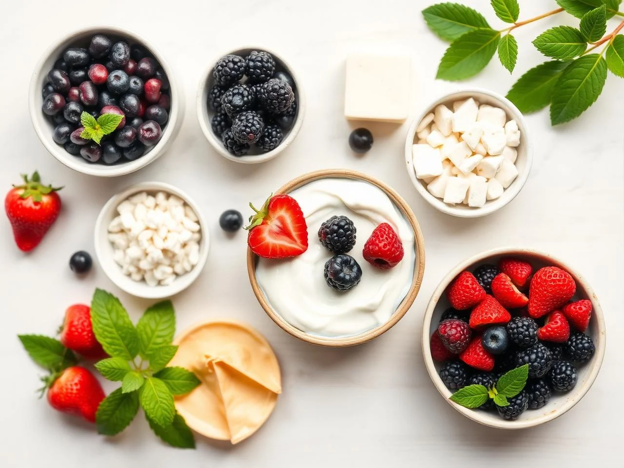 Ingredients for Greek Yogurt With Berries