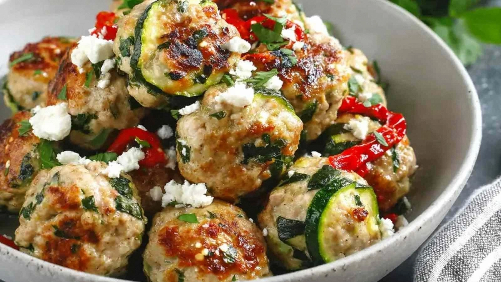 Greek Zucchini Turkey Meatball