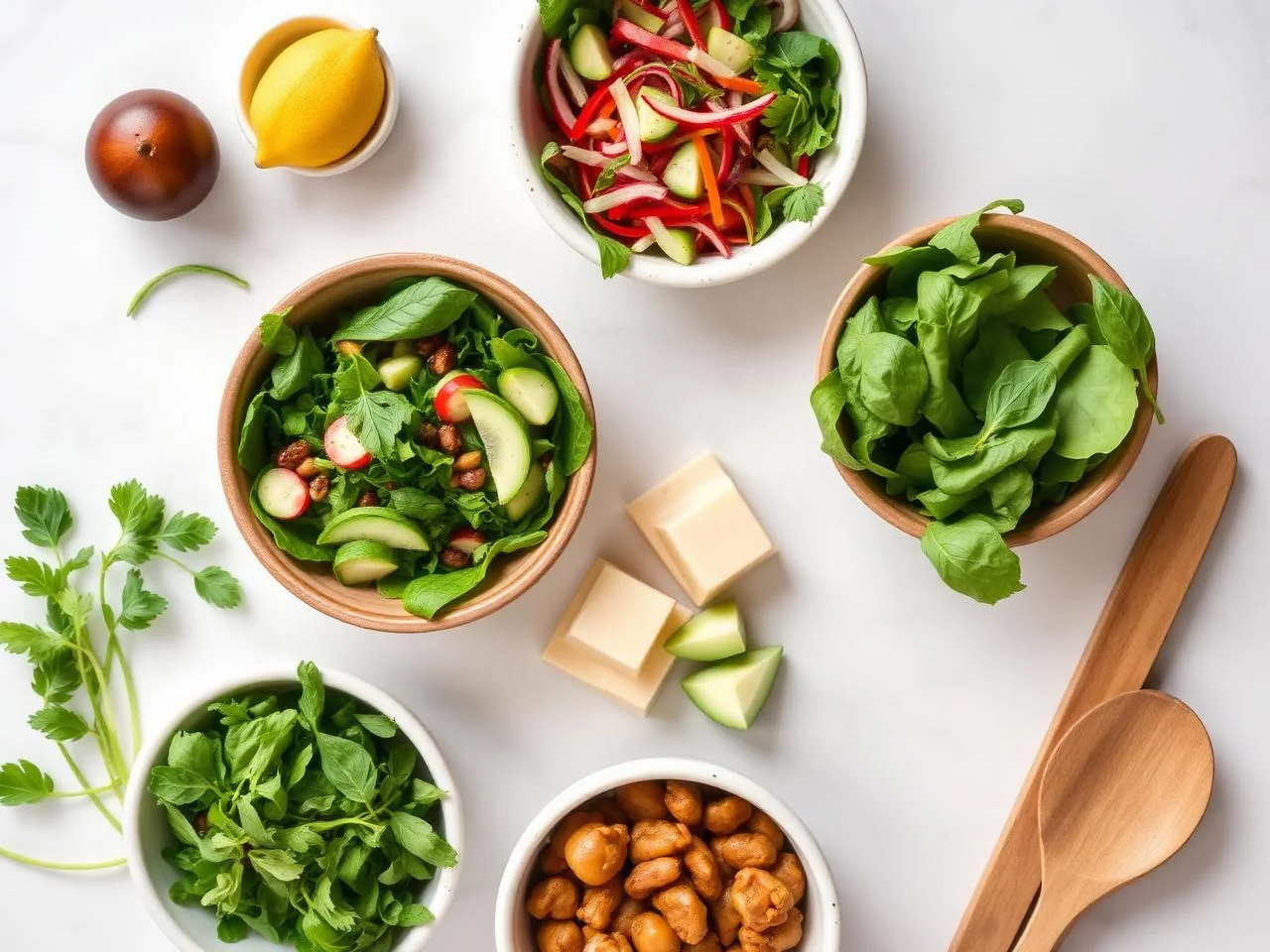Ingredients for Green Goddess Salad