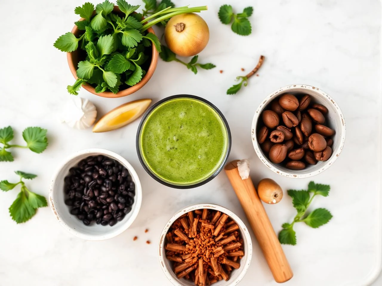 Ingredients for Green Goddess Smoothie