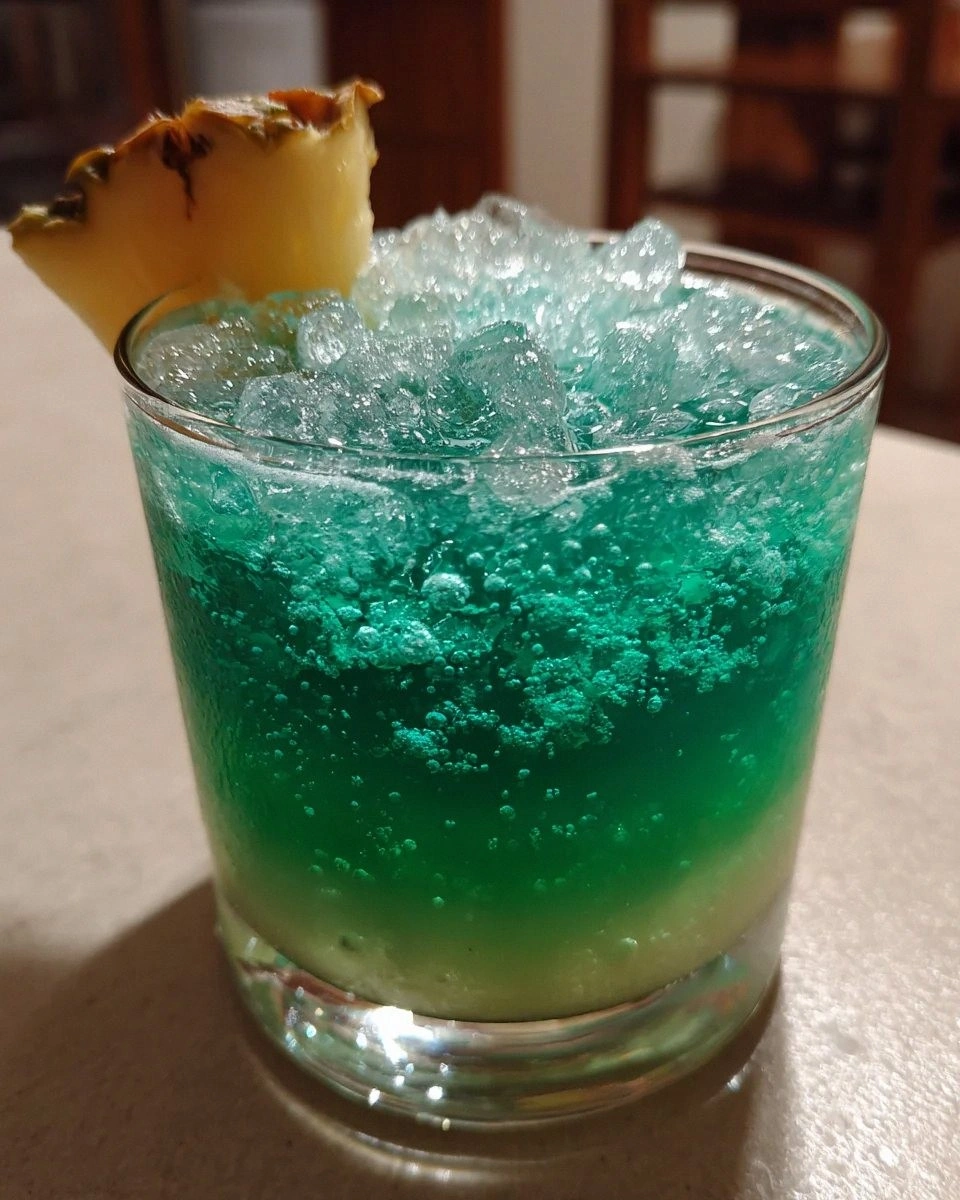 Green Grinch Cooler: A Sweet and Sour Holiday Cocktail