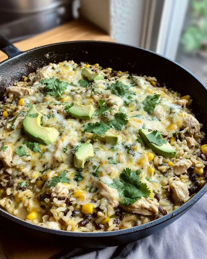 Green Sauce Chicken Rice Skillet: Create a Flavorful Feast!