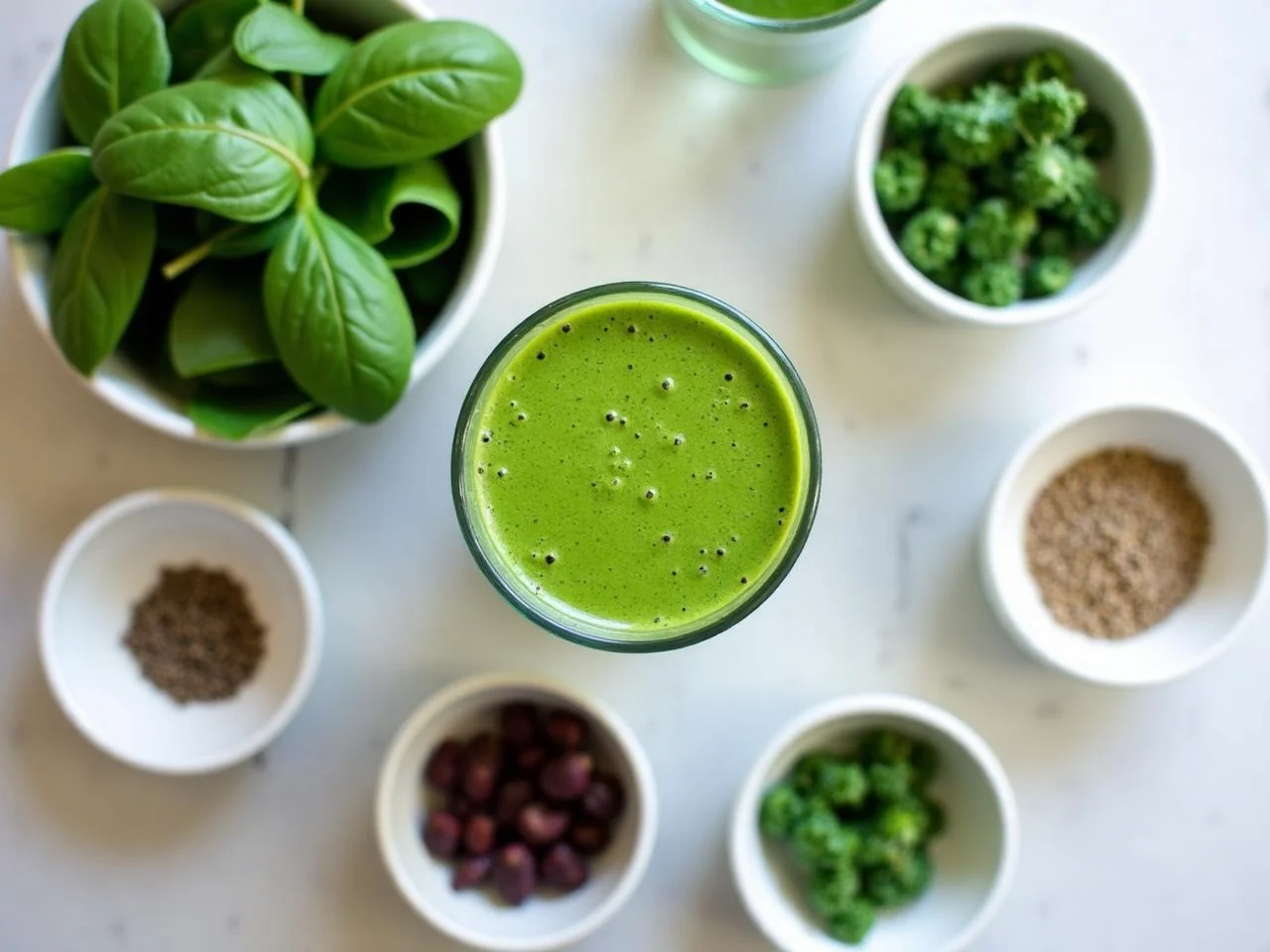 Ingredients for Green Spinach Smoothie