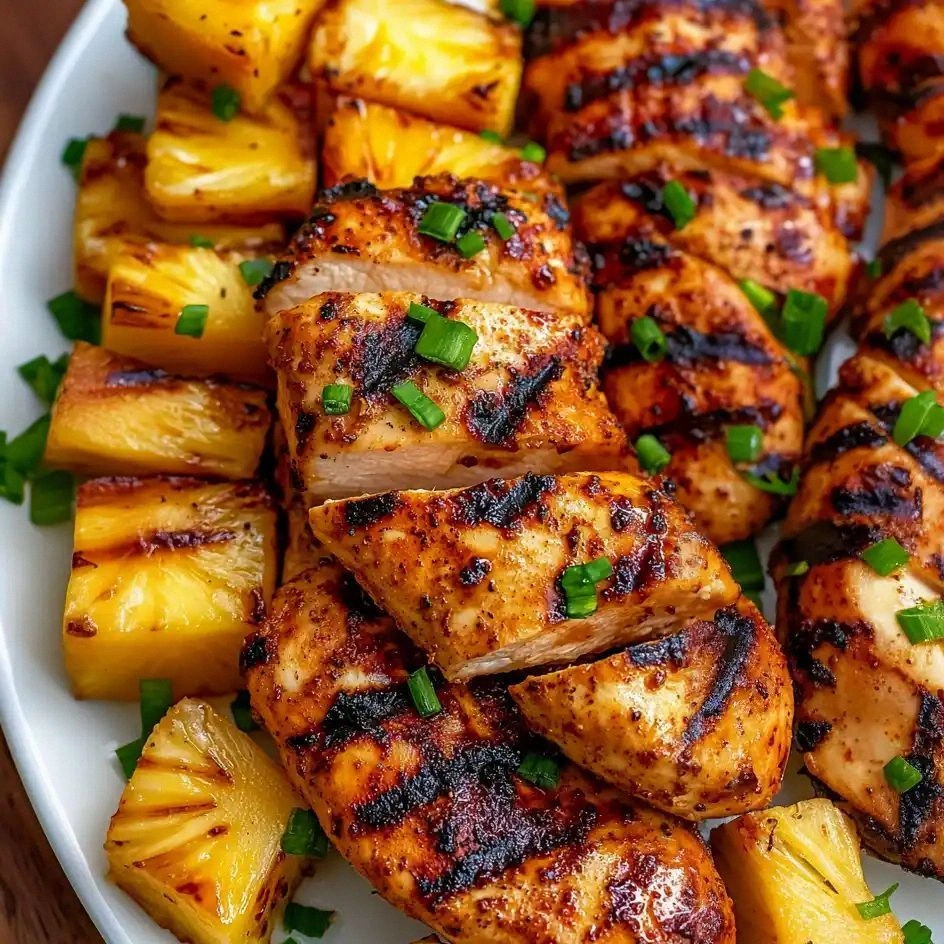 Grilled Aloha Chicken and Pine