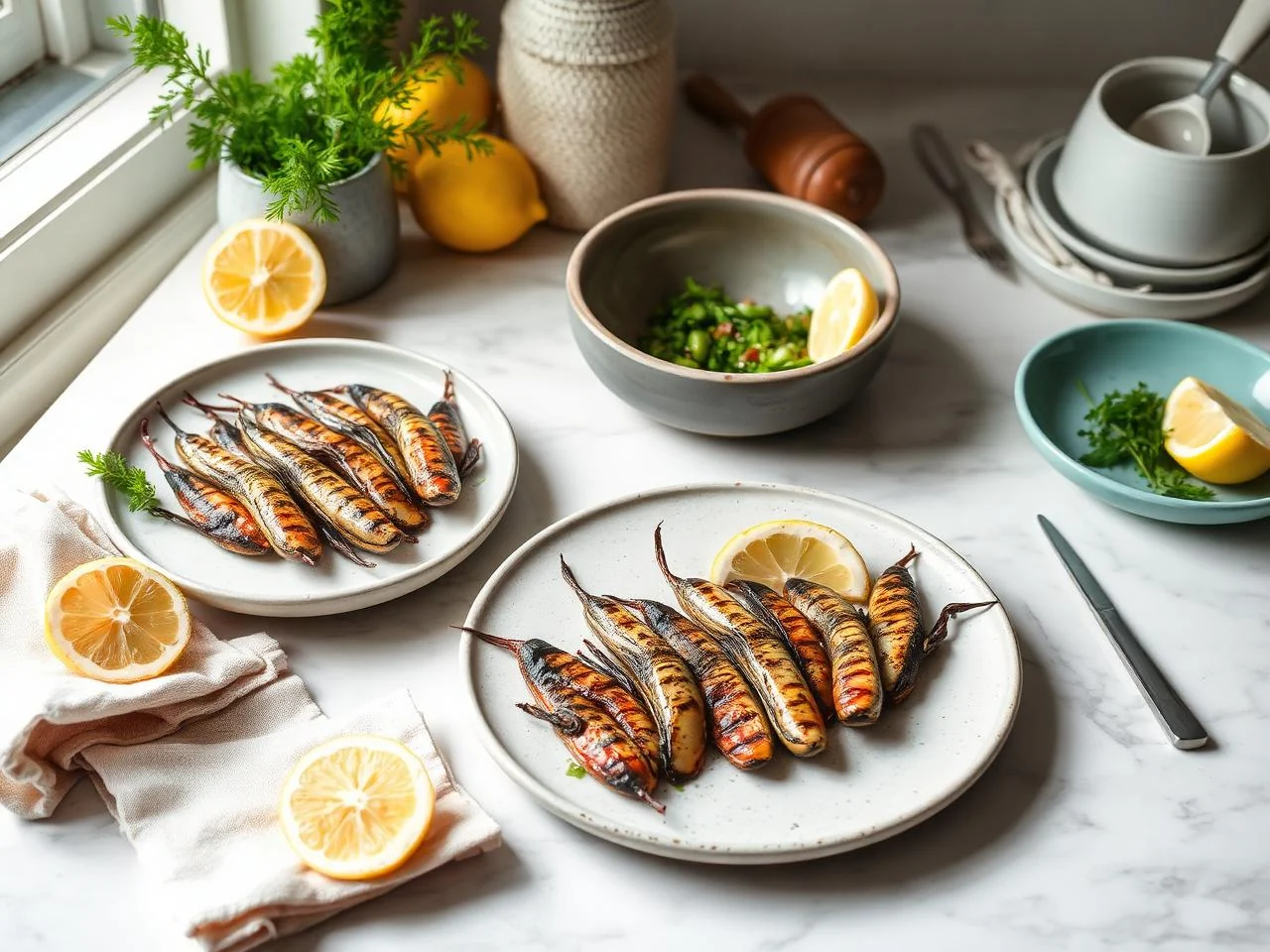 Grilled Anchovies