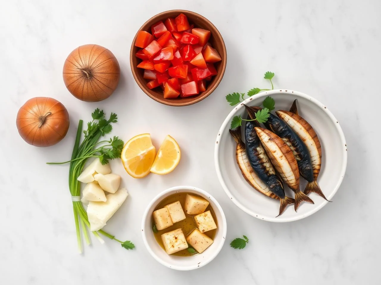 Ingredients for Grilled Anchovies