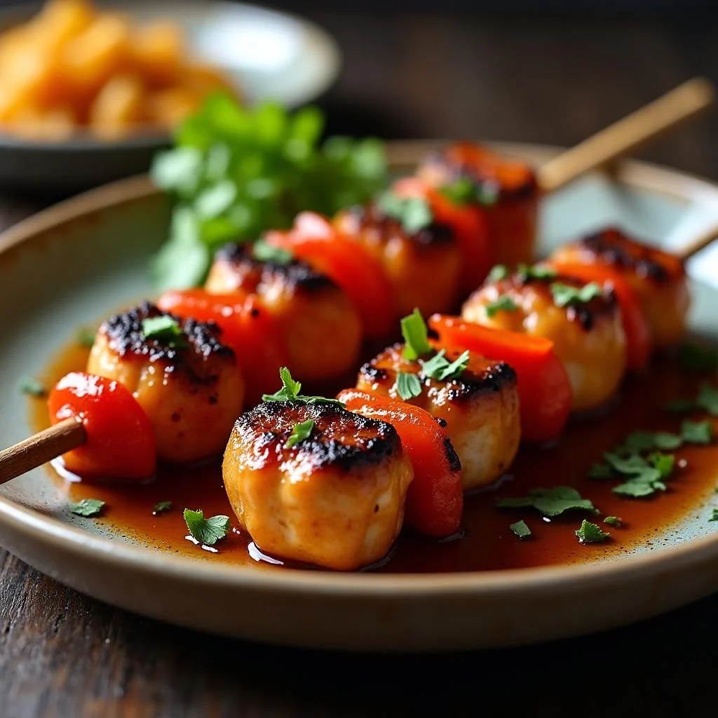 Grilled BBQ Chicken Skewers