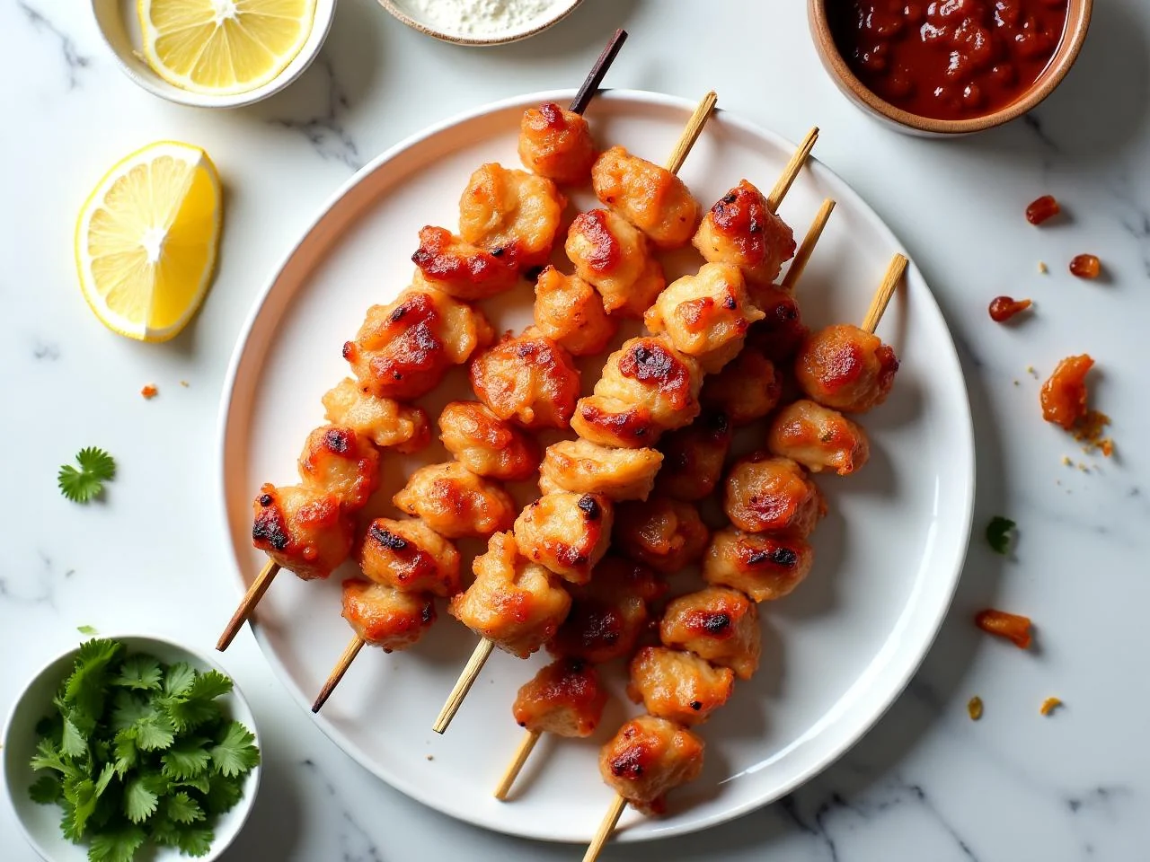 Ingredients for Grilled BBQ Chicken Skewers