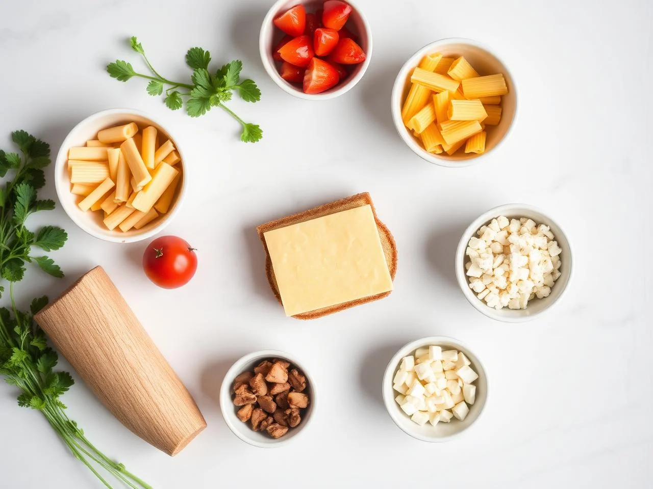 Ingredients for Grilled Cheese Sandwich