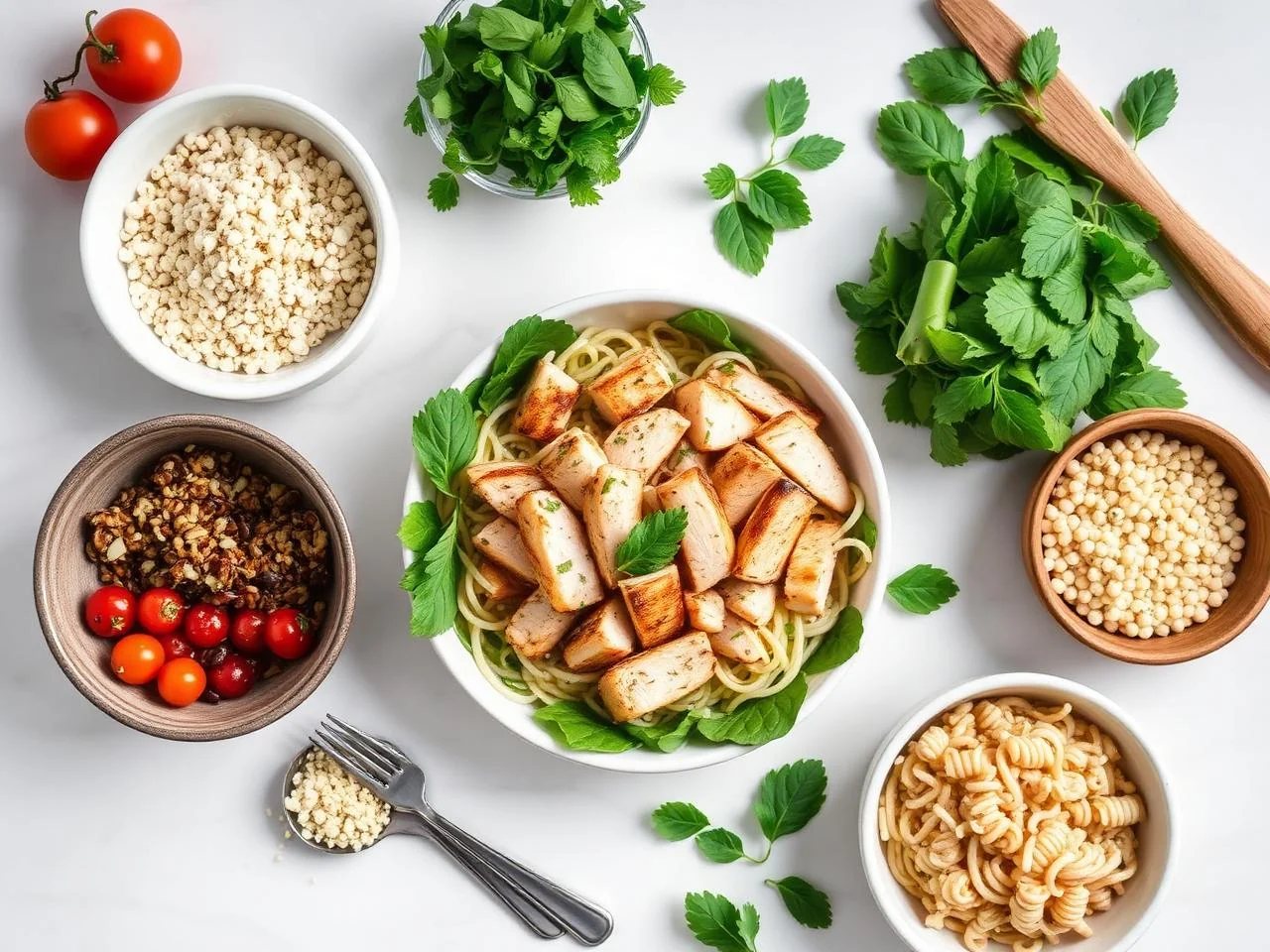 Ingredients for Grilled Chicken And Quinoa Salad