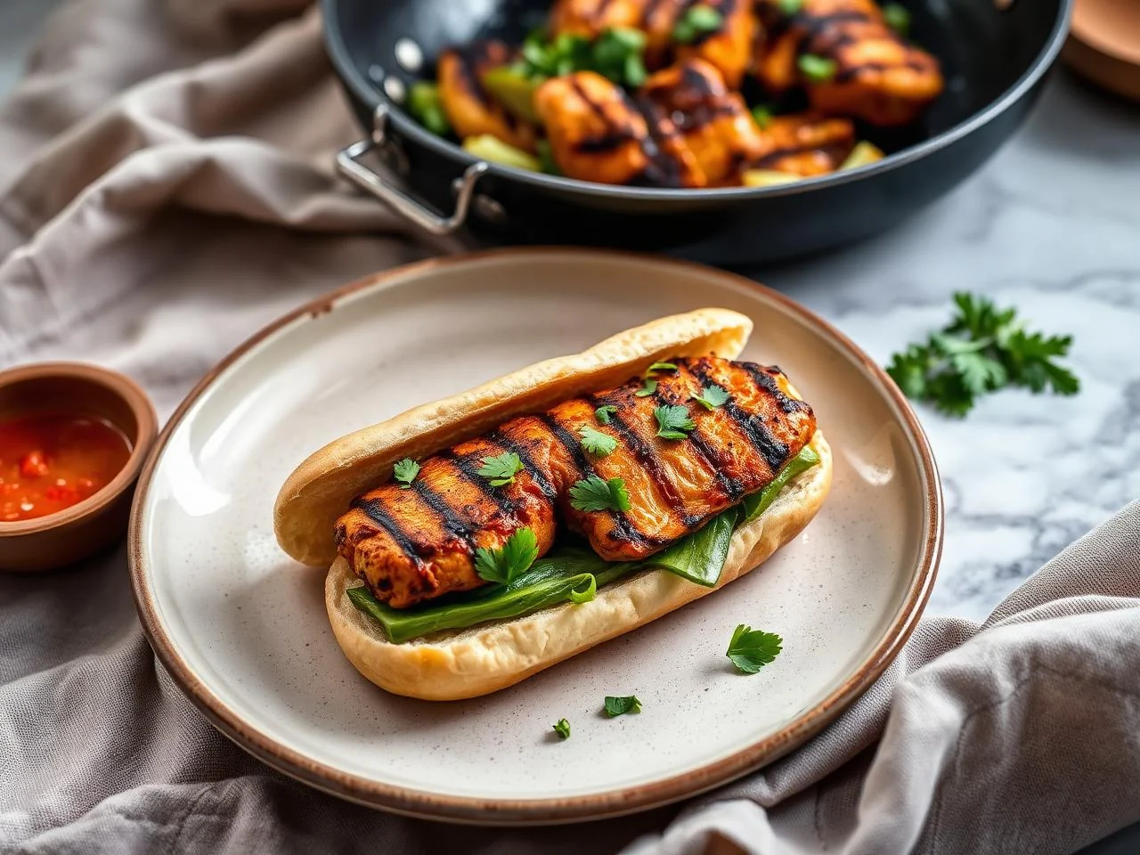 Grilled Chicken Banh Mi