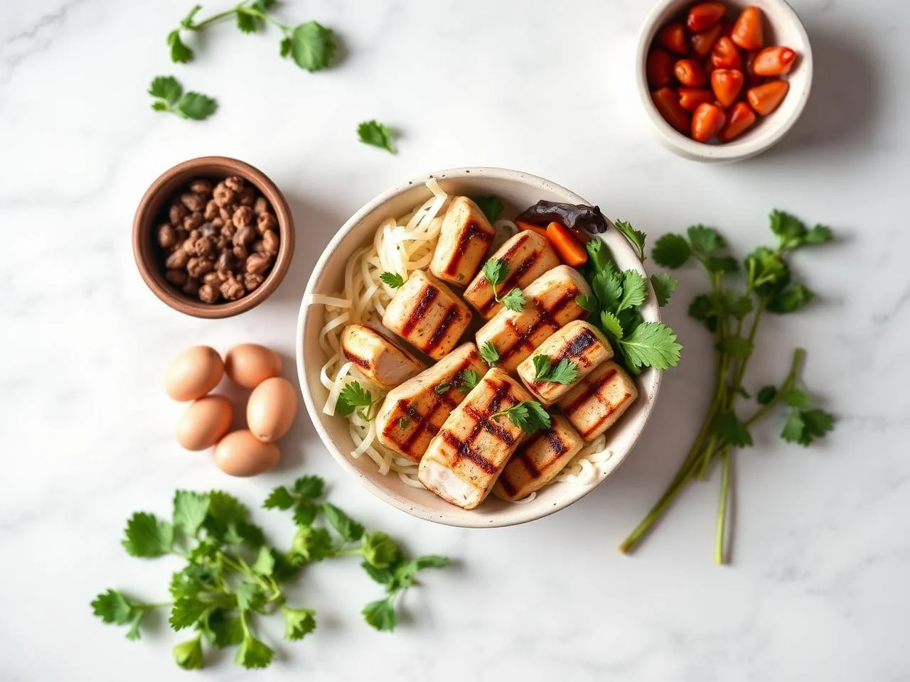 Ingredients for Grilled Chicken Bowl