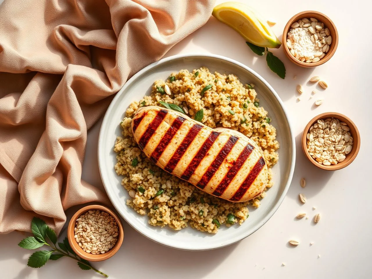 Grilled Chicken Breast With Quinoa