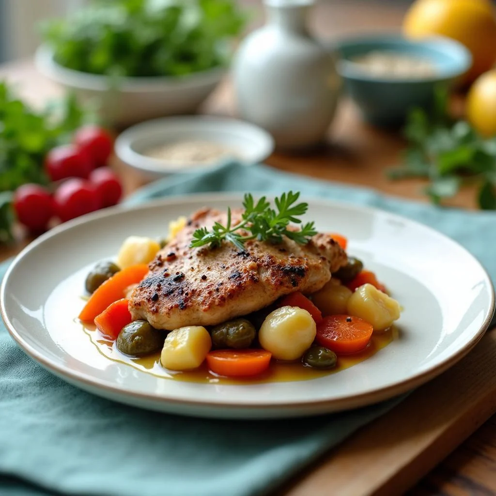 Grilled Chicken Breast with Roasted Vegetables