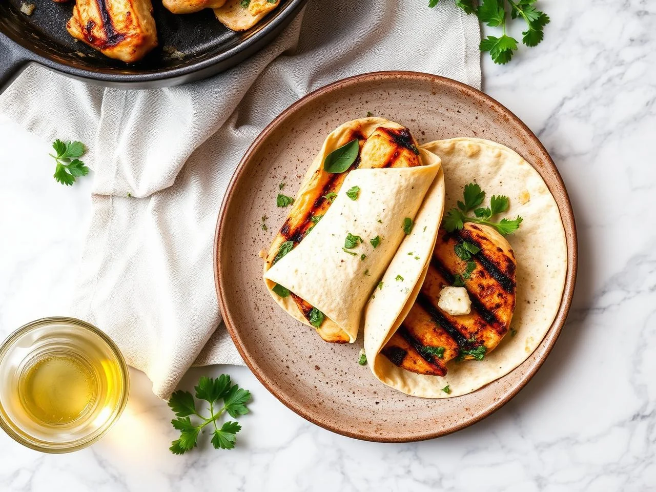 Grilled Chicken Feta Wraps