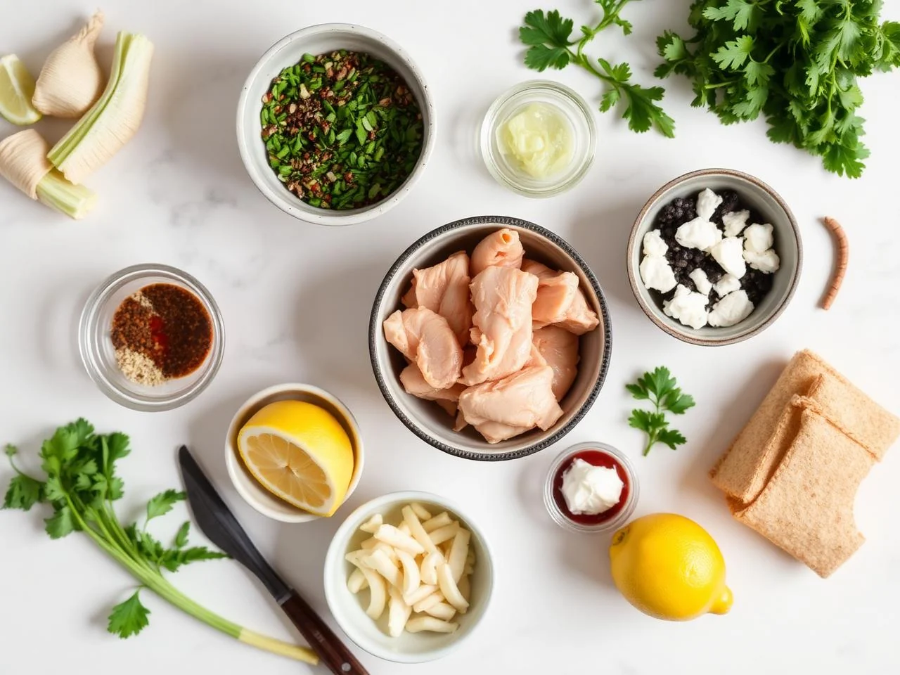 Ingredients for Grilled Chicken Quesadillas