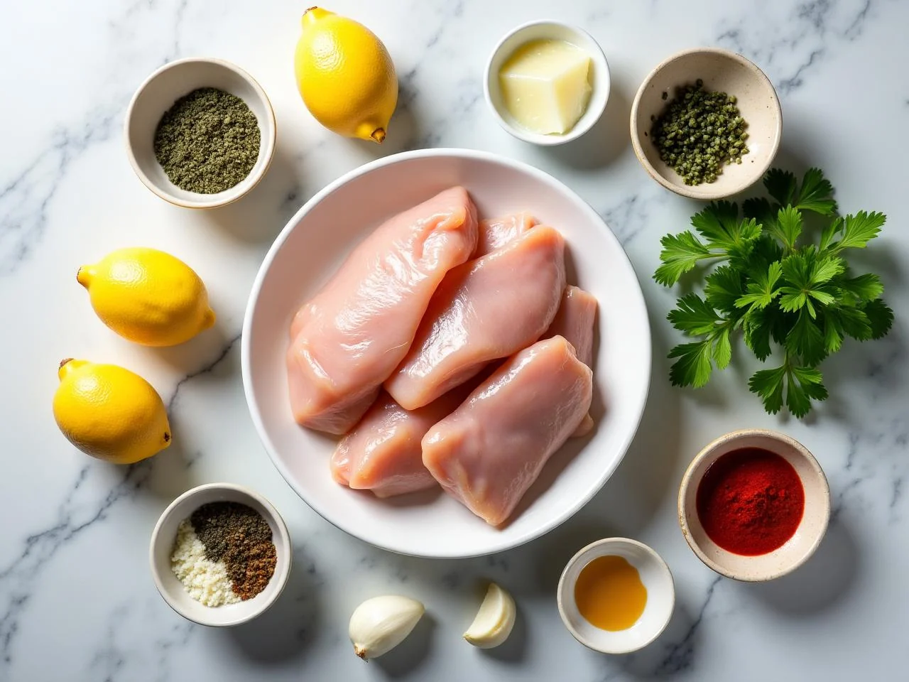 Ingredients for Grilled Chicken Shawarma