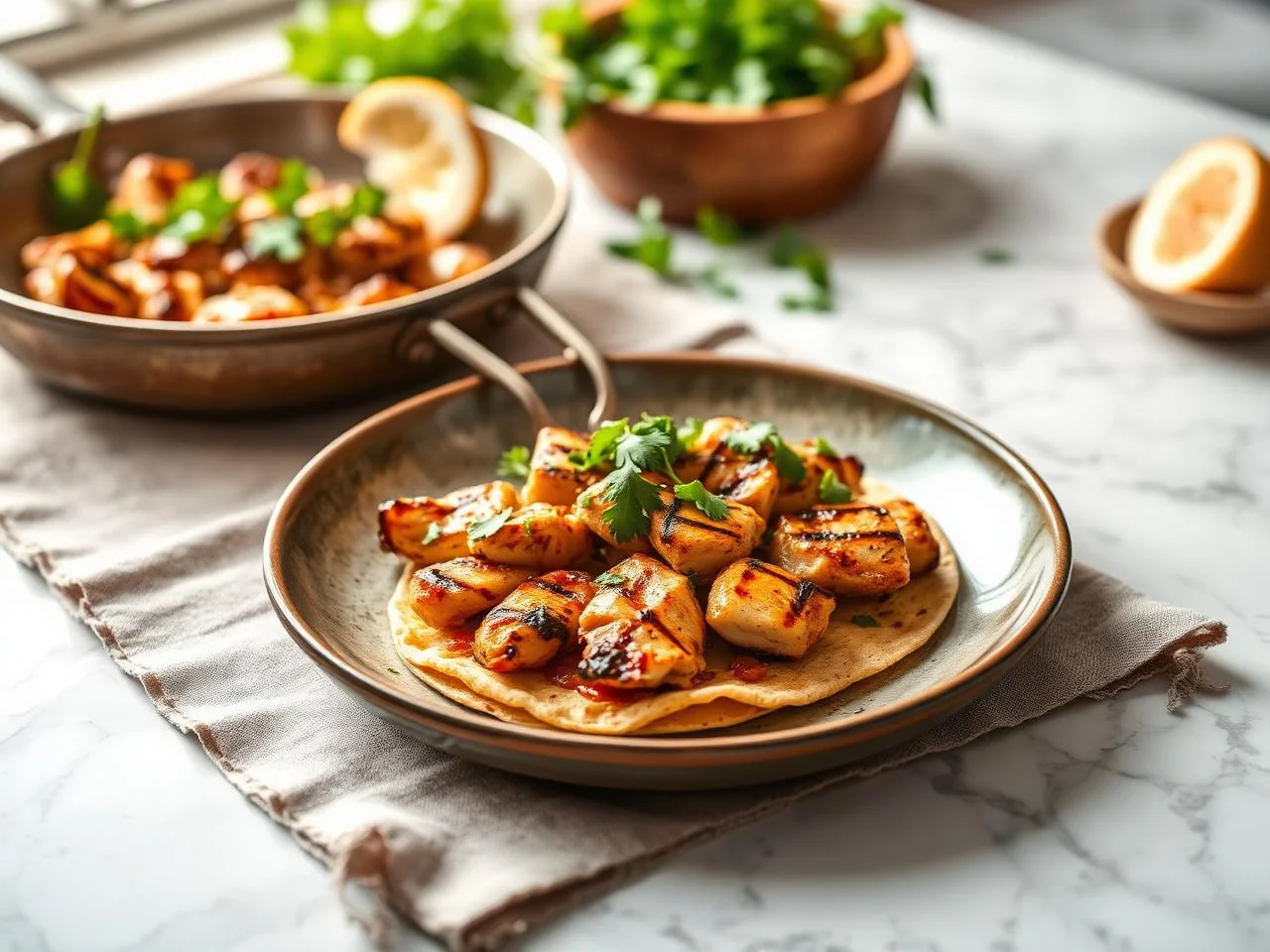 Grilled Chicken Tostadas