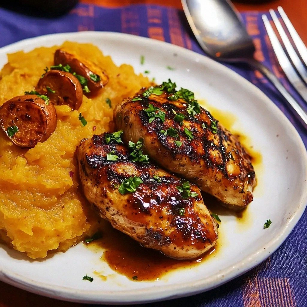 Grilled Chicken with Sweet Pot