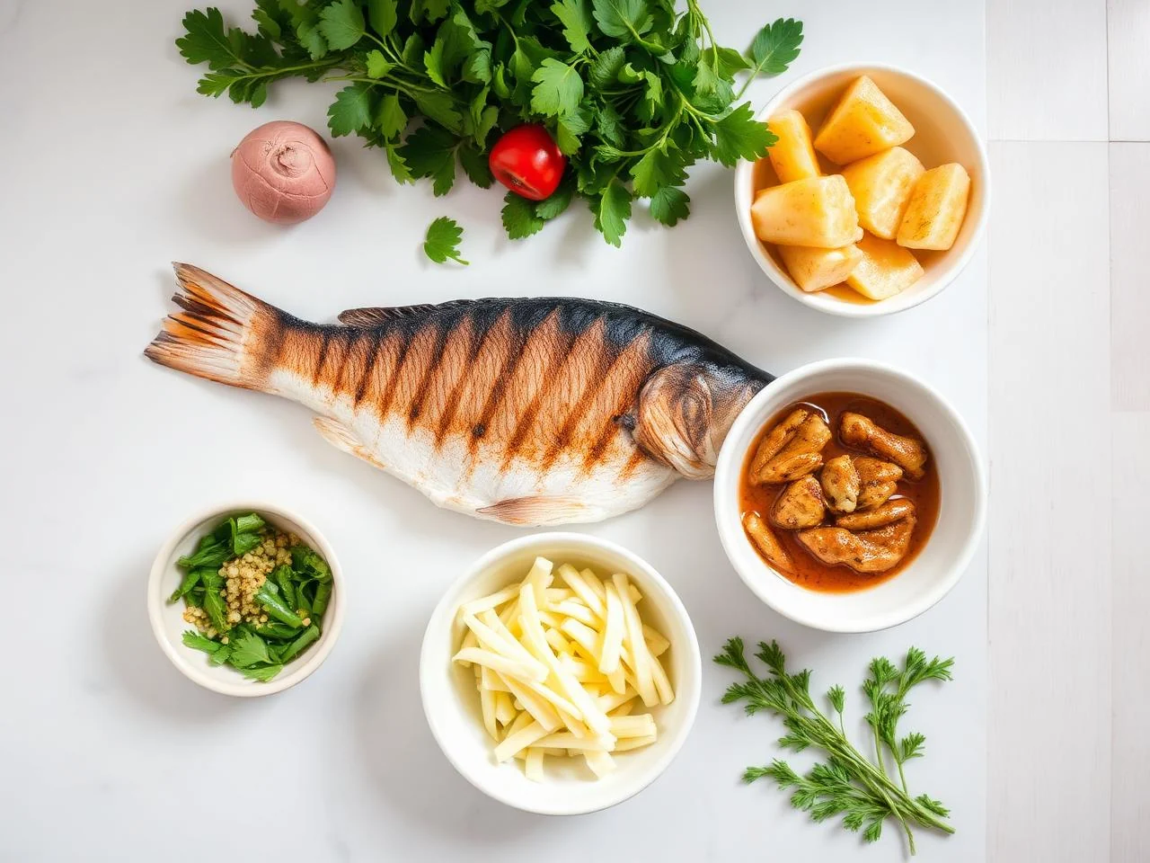 Ingredients for Grilled Grouper