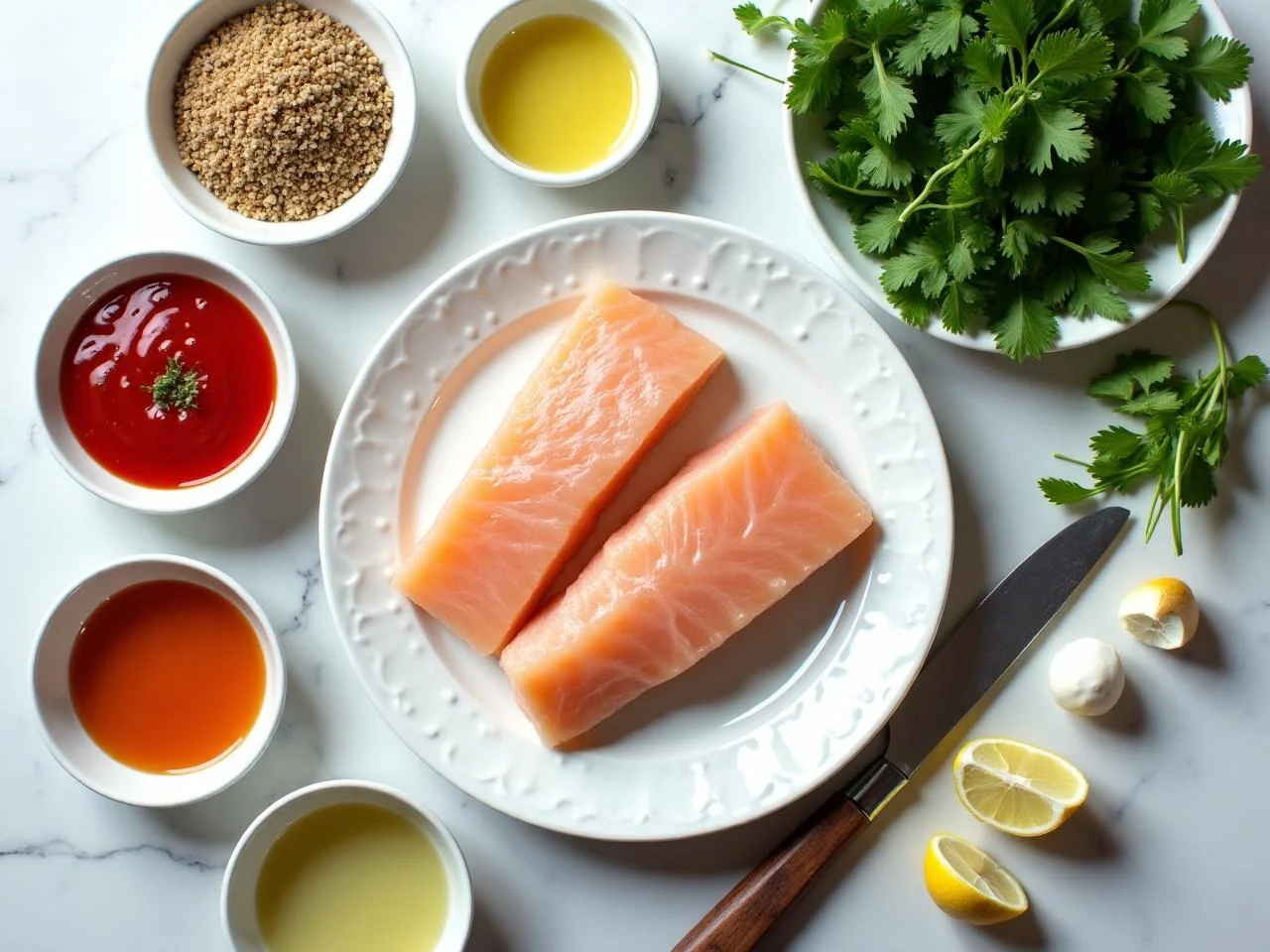 Ingredients for Grilled Halibut