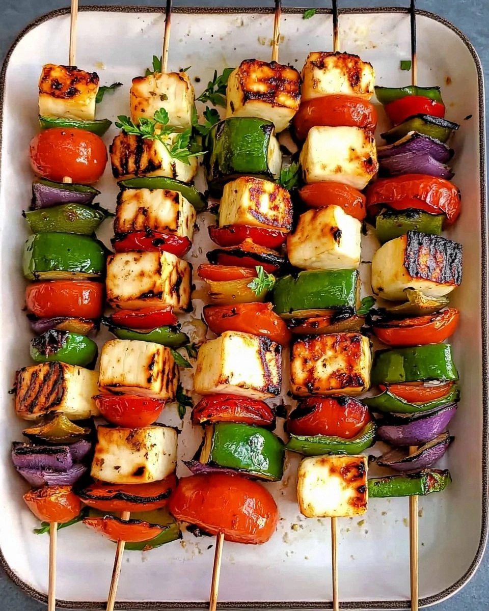 Grilled Halloumi and Vegetable Skewers are a must-try!