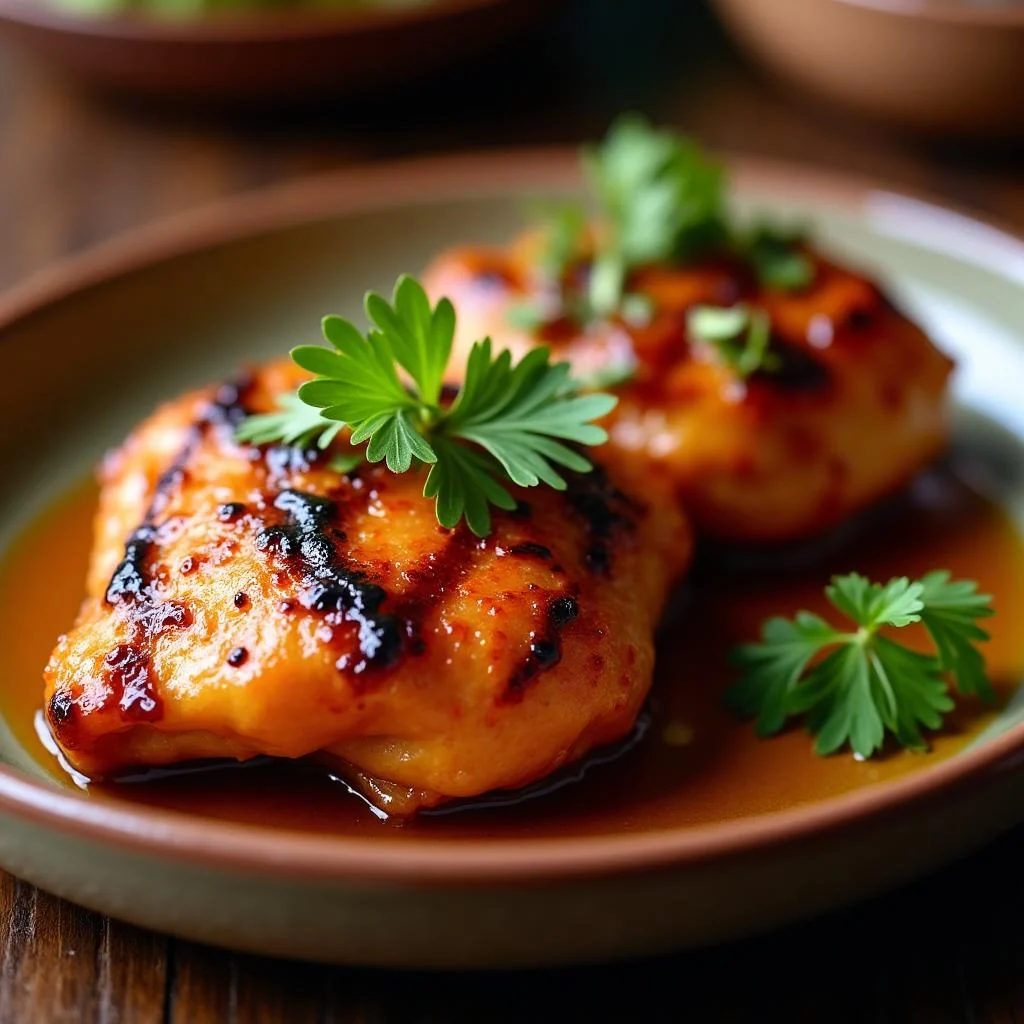 Grilled Honey Sriracha Chicken Thighs