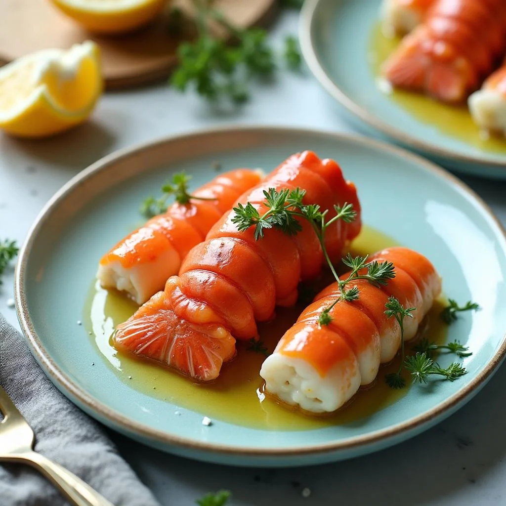 Grilled Lobster Tails with Garlic Butter