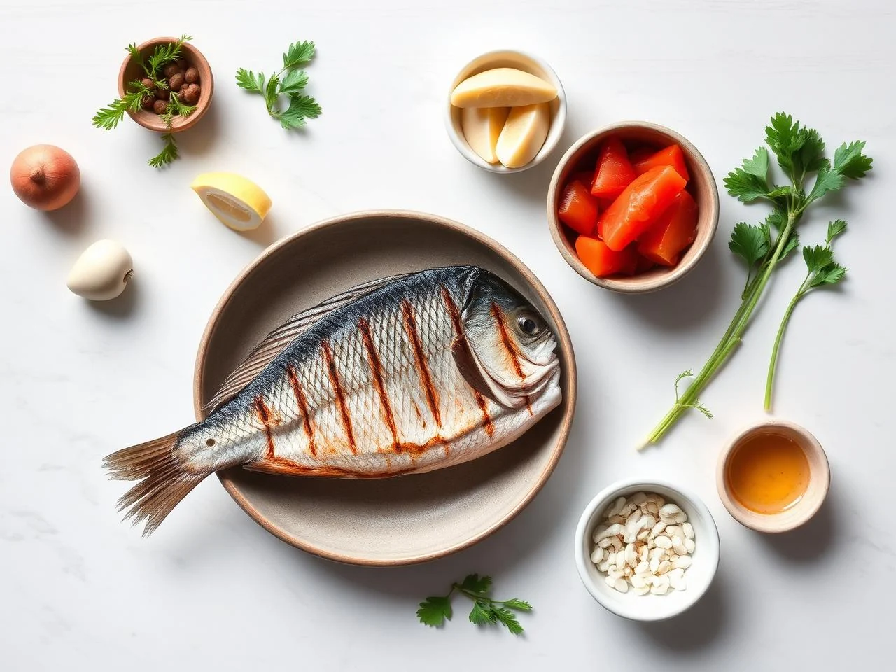 Ingredients for Grilled Mackerel