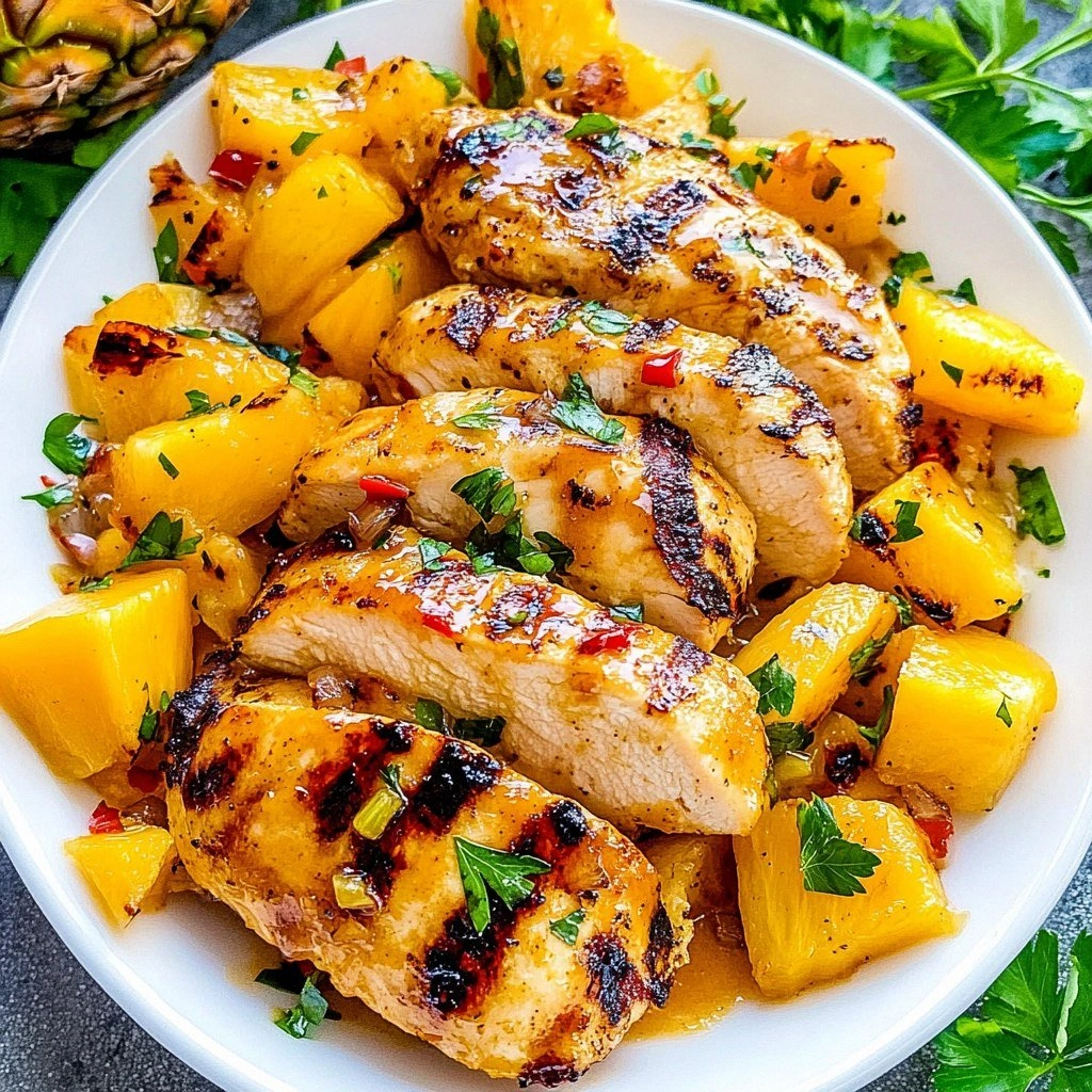 Grilled Mango Pineapple Chicken