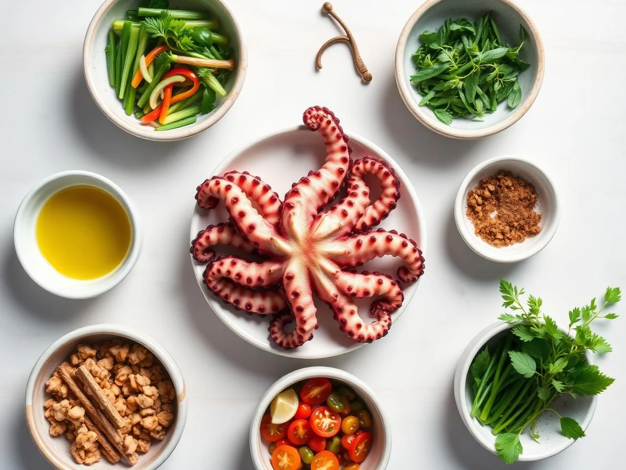 Ingredients for Grilled Octopus