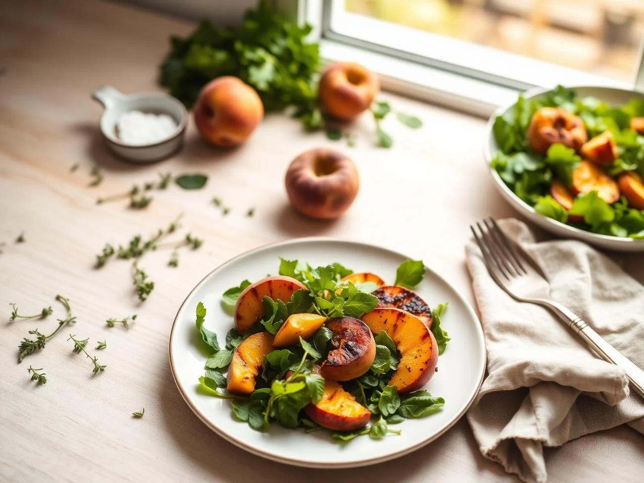 Grilled Peach Salad