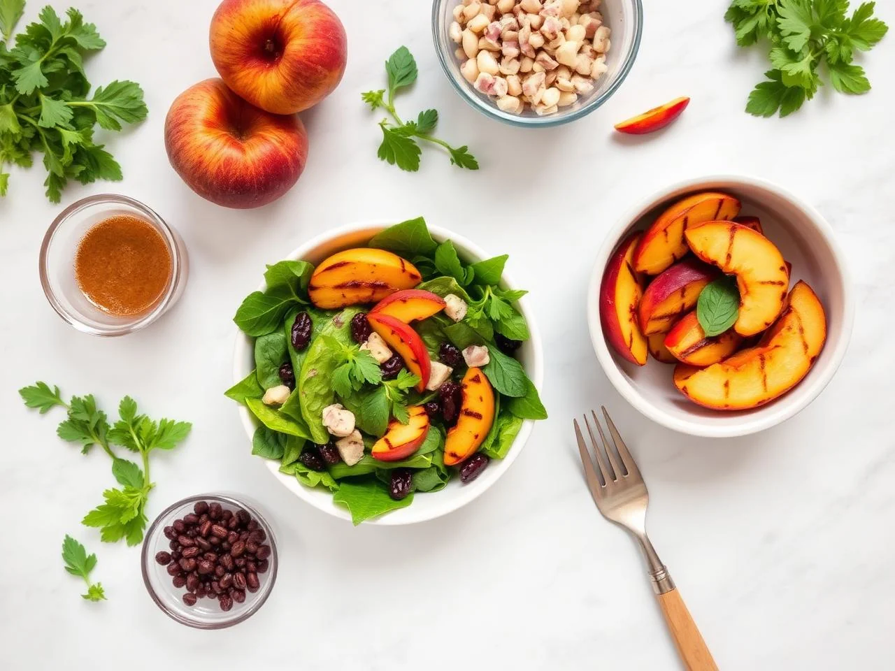 Ingredients for Grilled Peach Salad