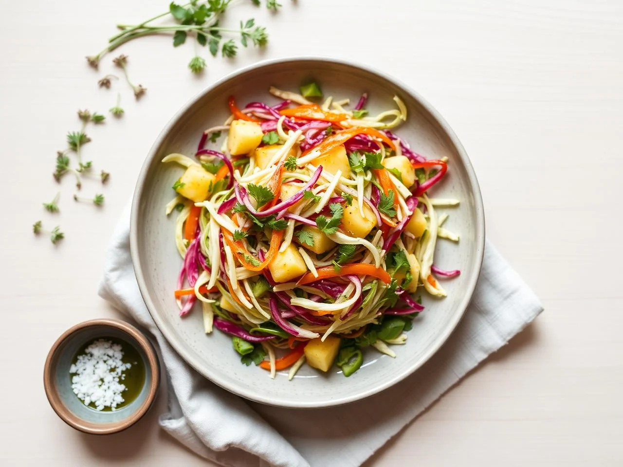 Grilled Pineapple Slaw