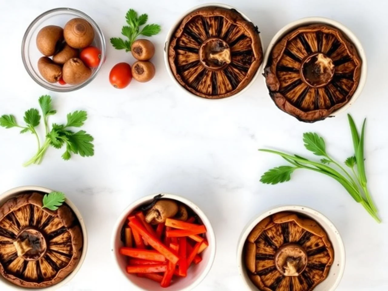Ingredients for Grilled Portobello Mushrooms