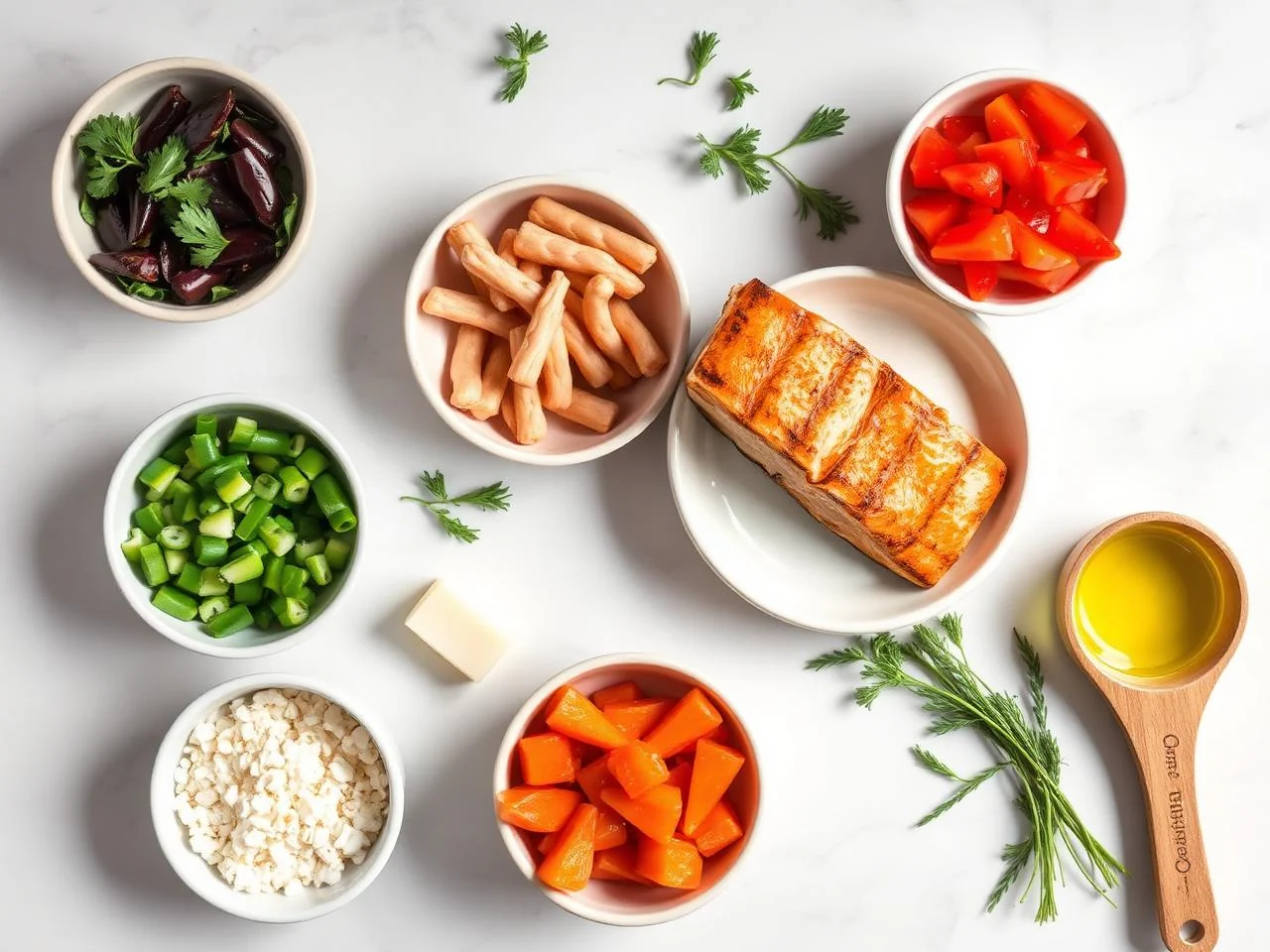 Ingredients for Grilled Salmon