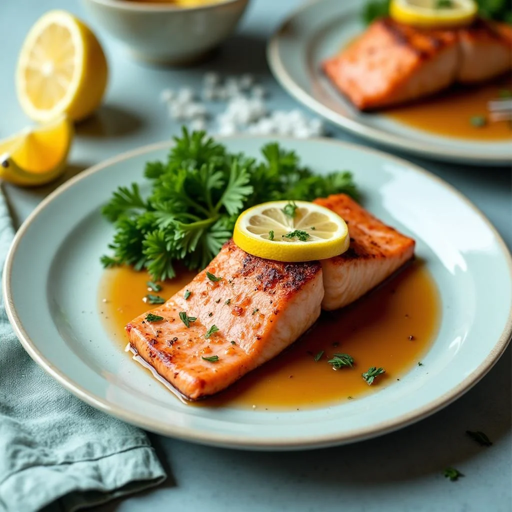 Grilled Salmon with Lemon