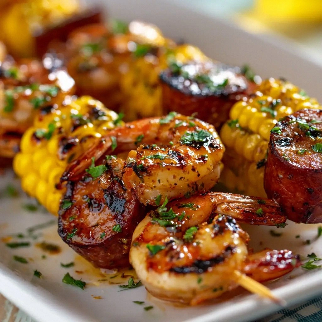 Grilled Seafood Skewers (Perfe