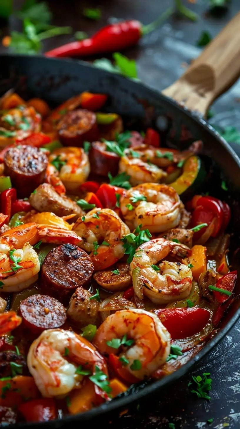 Grilled Shrimp and Sausage Rec