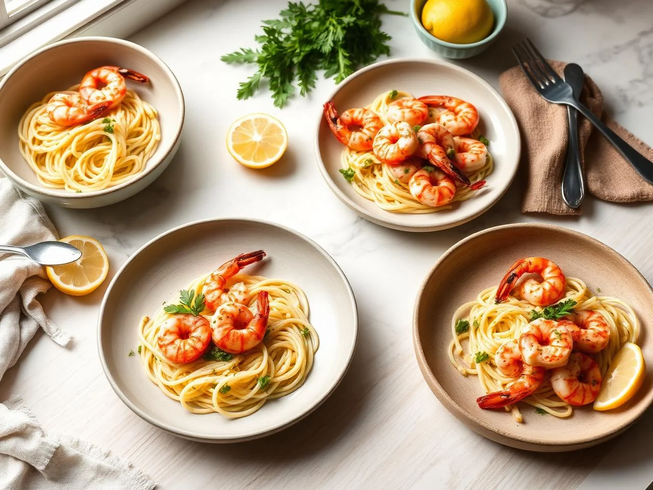 Grilled Shrimp And Vegetable Pasta