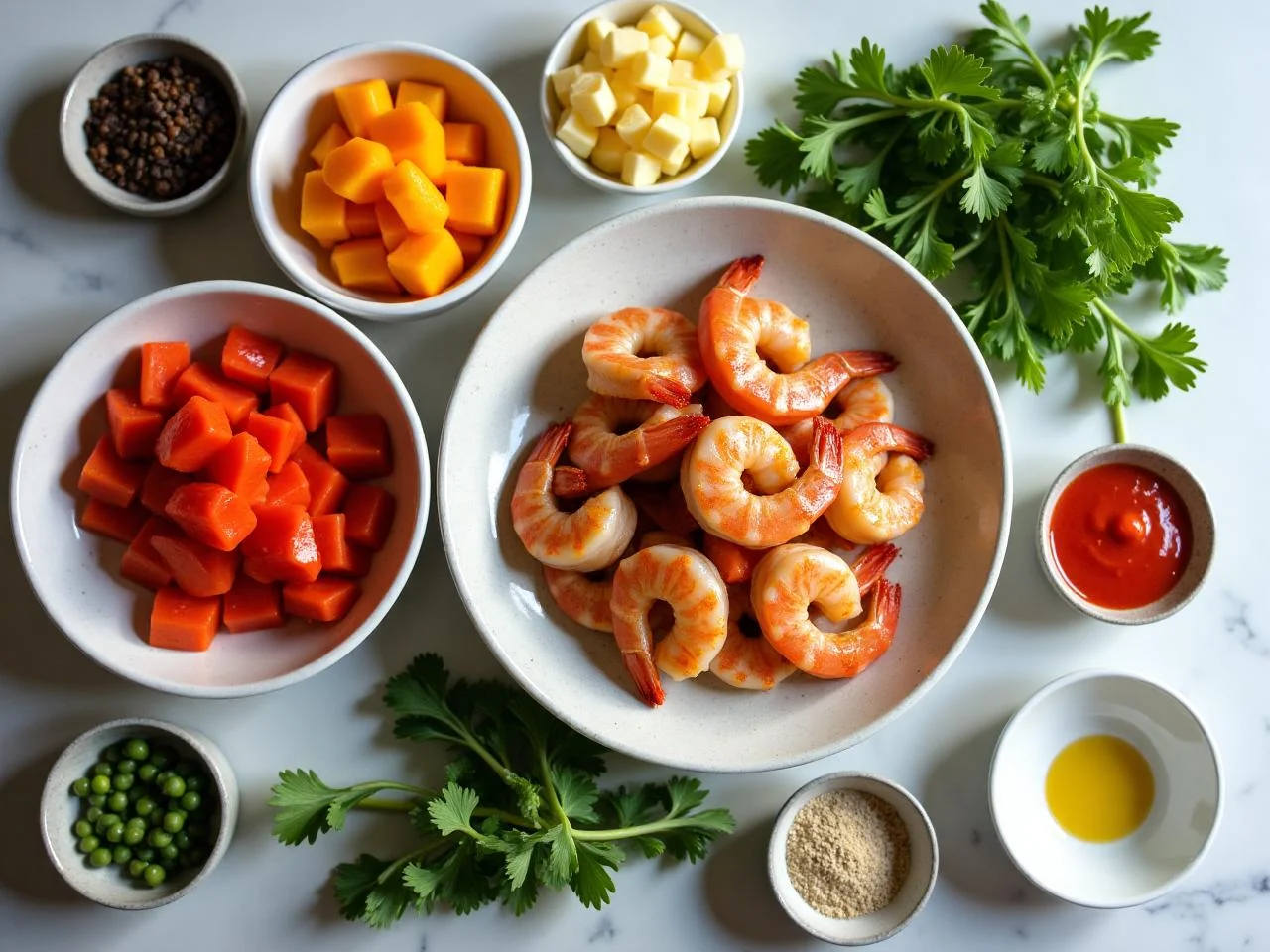 Ingredients for Grilled Shrimp Skewers